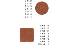Resim Yapışkanlı Masa Sandalye Keçe Yuvarlak 20 mm (48 Adet) 2 Paket 