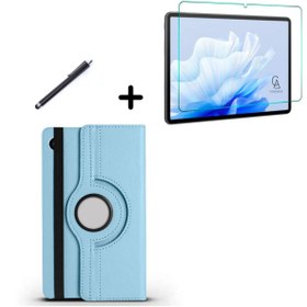 Resim Samsung Galaxy Tab A9 8.7 Inç 360° Dönebilen Standlı Tablet Kılıfı Ekran Koruyucu ve Kalem Seti 