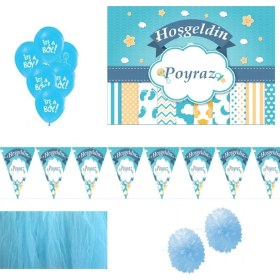 Resim Hayaller Dükkanı Isimli Hastane Odası Süsleme Seti Erkek Bebek HDTS111 Süsleri Doğum 