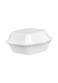 Resim Dağyüce Tek Kullanımlık Köpük Hamburger Kapaklı Kase Kutu - 15x15x8 Cm. - 50 Adet 