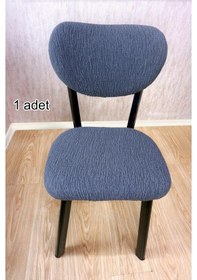 Resim Bohem Yeni Model Jakarlı Sandalyesi Kılıfı, Sandalye Örtüsü 1 Adet Antrasit 