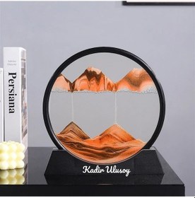 Resim Kişiye Özel 3d Cam Hareketli Turuncu Renk Kum Sanatı 