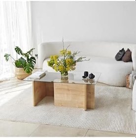 Resim Neostill Giona Cam Sehpa/Safir Meşe 