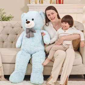 Resim Sole 140 cm Papyonlu Sevimli Peluş Ayı - Sevgiliye Özel Hediye, % 100 Yerli 