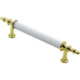 Resim Go İthalat 10 Adet Beyaz - Altın Boru Kulp 9.6cm (5468) 