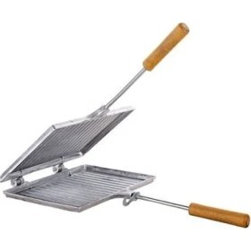 Resim İkbal Home Pratik Ocak Üstü Alüminyum El Tost Makinesi 