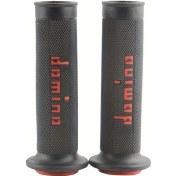 Resim Hightower Domino Siyah Kırmızı Atv Dirt Pit Bike Racing Motosiklet 7/8" 24mm Jel Kavrama Tutamakları 