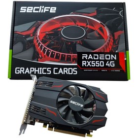 Resim SECLIFE 4GB Radeon RX 550 GDDR5 128Bit DVI HDMI DP Fan 