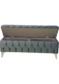 Resim Vavonni Sandıklı Puf Bench Puf 140 CM Krem A+ Kalite 