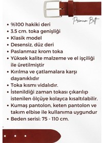 Resim Siyah Çocuk Boy Hakiki Deri Düz Model 3 Cm. Tokalı Klasik Kemer 200-g Siyah 