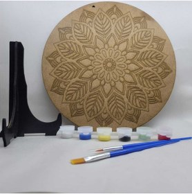 Resim DESTİNA Destina Ahşap Yıldız Çiçeği Boyama Seti 24cmx24cm 