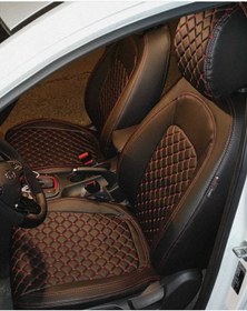 Resim AKINCI Hundai Kona 19 20 M Arası Arka Sırt 2+1 Arka Sırt Kolcaklı Model Uyumlu Zemin Kırmızı Siyah Deri 