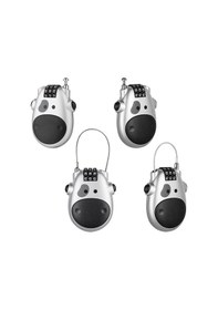 Resim Ebitda 3 Haneli Motosiklet Kaskı Kilidi, Parola Kilidi, Hırsızlık Önleyici Kilit, Gümüş Tel Halat, Valiz Kask Bagaj Alet Kutusu İçin Kullanım Gümüş 