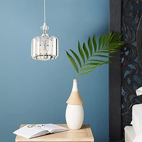 Resim Apliqa 7000-1097-10-01 Saka Tekli Krom Sarkıt Taşlı Modern Avize 