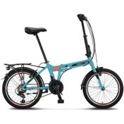 Resim Ümit 2033 Foldıng Twenty One Katlanır Bisiklet V 20 Jant 21 Vites Turkuaz Turuncu 