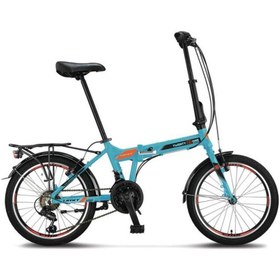 Resim Ümit 2033 Foldıng Twenty One Katlanır Bisiklet V 20 Jant 21 Vites Turkuaz Turuncu 
