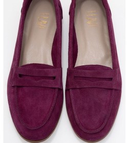 Resim Luvi Shoes F02 Mor Süet Hakiki Deri Kadın Loafer Ayakkabı Mor 