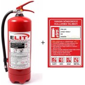Resim Elit 6 Kg Ruhsata Uygun Köpüklü Yangın Söndürme Tüpü ve Yangın Söndürücü Kullanım Kılavuzu 