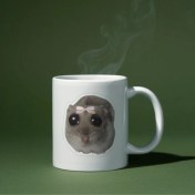 Resim I Am Just A Girl Hamster Baskılı Kupa Bardak 