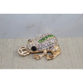 Resim Swarovski Taşlı Minik Figür - Kurbağa - 9095678186331do 