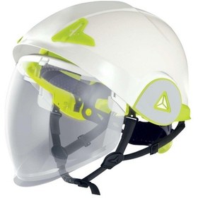 Resim Deltaplus Onyx2 Blanc İnşaat Kaskı Elektrik Arklarına Ve Erimiş Metal Sıçramalarına Karşı Koruma İçin Siperlikli Çift Kabuklu 