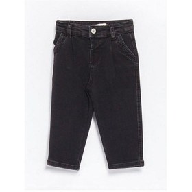 Resim Erkek Çocuk Esnek Kumaş Kot Pantolon-15647 Siyah 