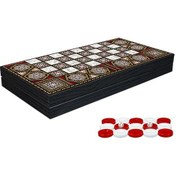 Resim Klasik Sedef İşlemeli Tavla Model 1 