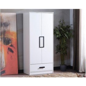 Resim Buse 2 Kapaklı Gardrop Mb Beyaz Beyaz 