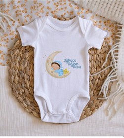 Resim Bitmeyenkartus Bk Kids Isimli Uykucu Oğlan Tasarımlı Bebek Body Zıbın - Model 1 Çok Renkli 