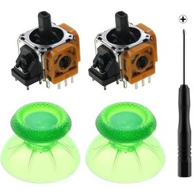Resim Temizle Yeşil-jcd 3d Analog Joystick Çubuk Sensör Modülü Ps5 Denetleyicisi Için Potansiyometreler Thumbstick 