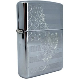 Resim Zippo Iron Eagle Dizayn Çakmak Gri 