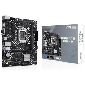 Resim Asus Prıme H610m-d Ddr5 5200mhz Oc 1xvga 1xhdmı 1xm.2 Usb 3.2 Matx 1700p 12. / 13. Ve 14. Nesil İş 