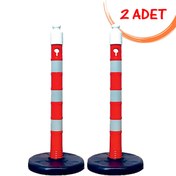 Resim Evelux Dubalı Uyarı Dikmesi Kauçuk 80mm 110cm 2 Adet 