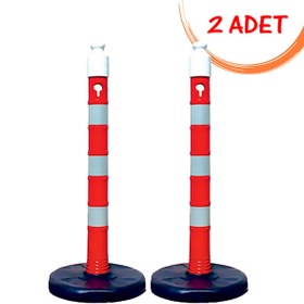 Resim Evelux Dubalı Uyarı Dikmesi Kauçuk 80mm 110cm 2 Adet 