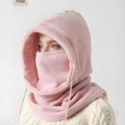 Resim Kadınlar için Kışlık Rüzgar Geçirmez Kayak Maskesi ve Boyun Isıtıcı Kapüşonlu Şapka - Çift Taraflı Kalın Polyester, Ayarlanabilir Esnek Olmayan Uyum, Bisiklet, Kayak, Açık Hava Sporları İçin - Pembe/Siyah/Gri, Kayak Ekipmanı, Bisiklet Aksesuarı, Günlük Stil, Dokulu 