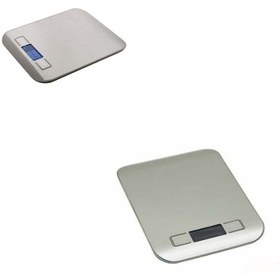 Resim Mutfak Tartısı Lcd Ekran Orta Boy Dijital Terazi Tartı 3 Kademeli: 1000-3000-5000gr/1gr Max: 5 Kg Gümüş 