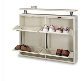 Resim Kaser Metal Krem Ayakkabılık 2+2 