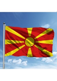 Resim Makedonya Bayrağı 150 225 Tek Ebat 