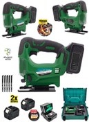 Resim OG GERMANY STEEL Alman 940RPM Şajlı 2 Akülü Dekupaj Testere Jig testere makinası Akülü Kömürsüz Bakır Motor 10 Pilli 