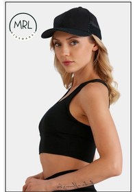 Resim Kadın Siyah Sporcu Sütyeni Pedli Likralı Su Sporları Koşu Fitness Dans Sports Bra Siyah 