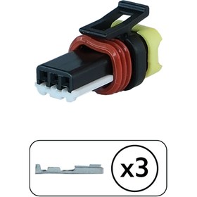 Resim TE Connectivity Far Motor Soketi 3 Pin Kablosuz 
