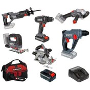 Resim Kraftixx By Einhell 2+3 Amper Akülü El Aletleri Atölye Seti 