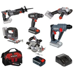 Resim Kraftixx By Einhell 2+3 Amper Akülü El Aletleri Atölye Seti 