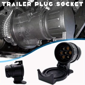 Resim 13-Pin'den 7-Pin Römork Konnektör Adaptörü - Alman Araba Serisi Uyumlu RV & Römork Fiş Soket - Avrupa Standart Mini Adaptör 