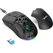 Resim Mufunye Hxsj T26 Kablosuz Oyun Faresi: 4800dpı, Rgb Aydınlatma, 7 Tuş, Uzun Pil Ömrü, Bt5.1 Ve 2.4g Çift Mod 001 