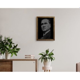 Resim Bk Home Atatürk Tasarımlı Doğal Masif Ahşap Çerçeveli Tablo 45X65 (551057562) 
