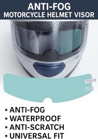 Resim Buğu Önleyici Motosiklet Kaskı Vizörü - Su Geçirmez Anti-Fog Lens Filmi, Çizilmeye Dayanıklı Koruyucu Katman, Gece Görüş Netleştirici, Evrensel Uyumlu 