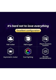 Resim Z01 Pc/ps4/ps3/Apple Uyumlu iOS /switch/android Telefon Tv Tablet Titreşimli Rgb Bluetooth Joystick Gamepad Beyaz 