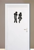 Resim Genel Markalar Dekoratif Tuvalet Banyo özel yeni sticker Duvar Etiket Kapı özel yeni sticker 18cmx12cm 