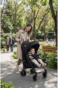 Resim Tommybaby Luppo Black Tam Yatar Baston Bebek Arabası Puset 